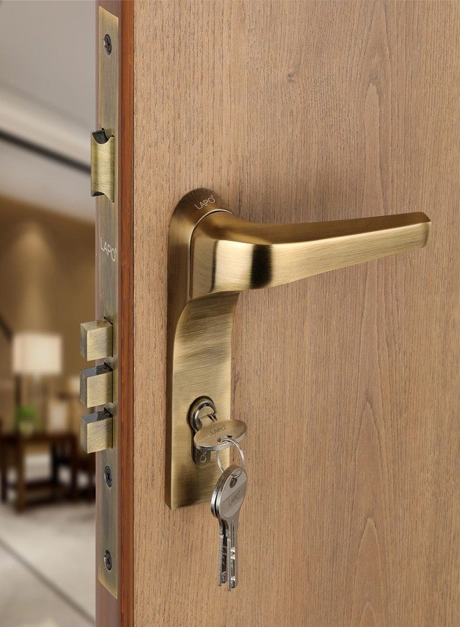 LAPO Heavy Duty Mortise Door Locks for Main Door, Door Lock Handlesets with Lock Body Set with 3 Key, Main Door Locks for Home,Office,Hotel - Antique Finish | 3 Years Warranty Ro-276 | - Image 1